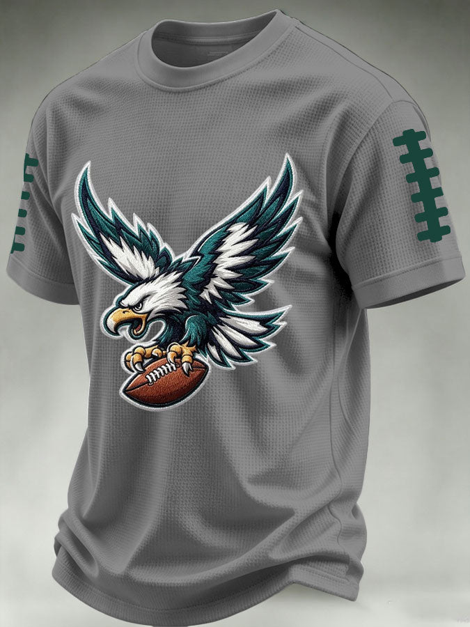 Men'S Football Print Waffle T-Shirt