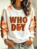 Women's Football Printed Casual Sweatshirt