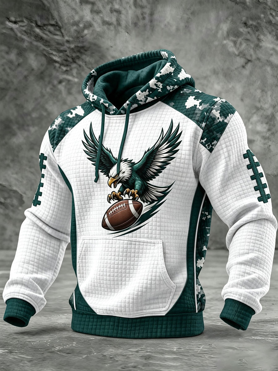 Men's Football Printed Casual Hoodie
