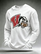 Men'S Football Printed Waffle T-Shirt