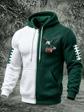 Men'S Eagles Hometown Team Printed Zipper Hoodie
