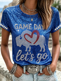 Women's Football Sports Casual T-Shirt