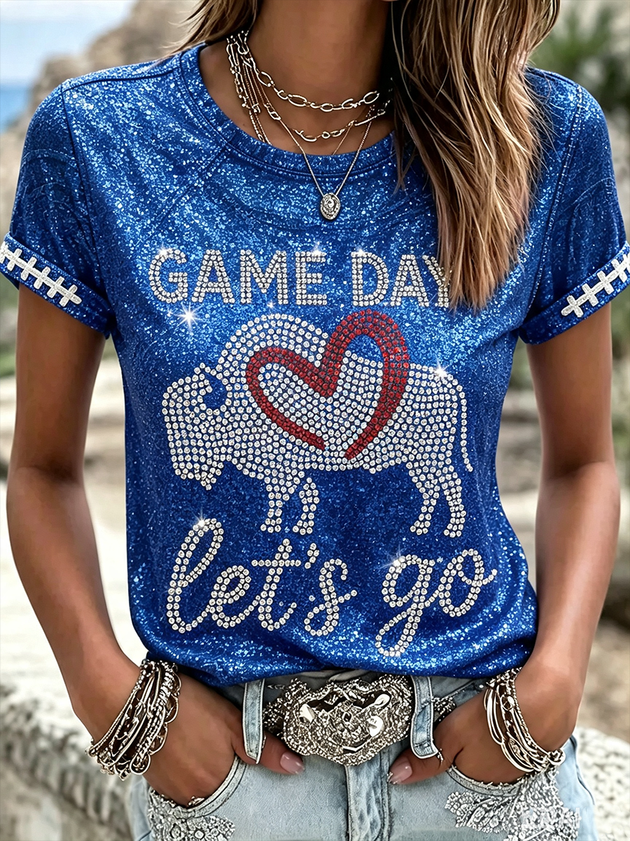 Women's Football Sports Casual T-Shirt