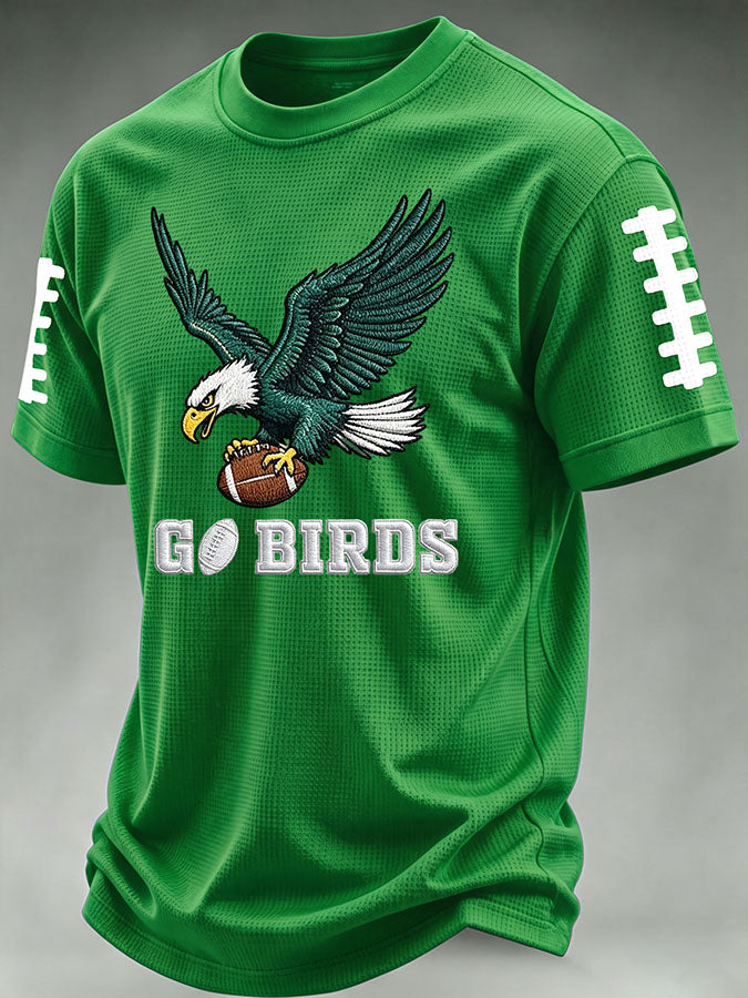 Men'S Football Print Waffle T-Shirt