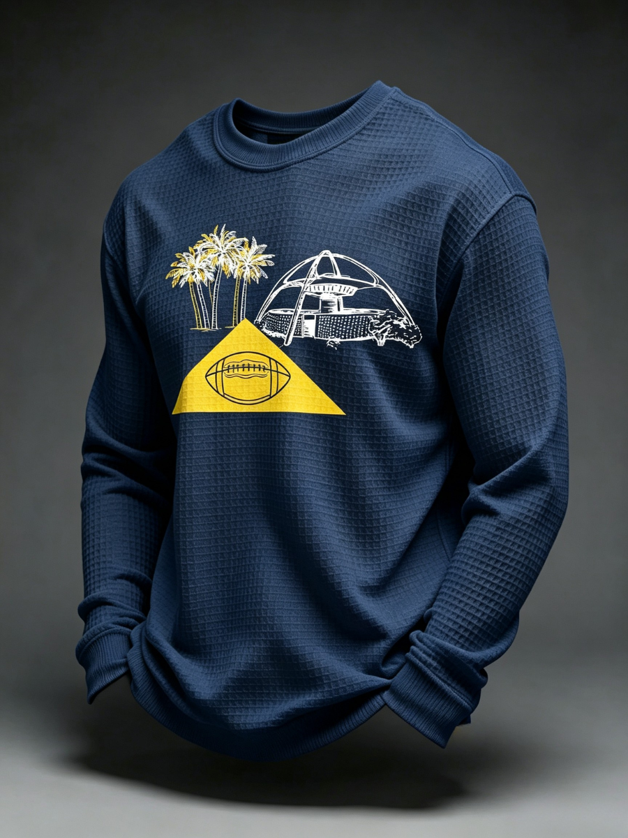 Men'S Football Fan Print Casual T-Shirt