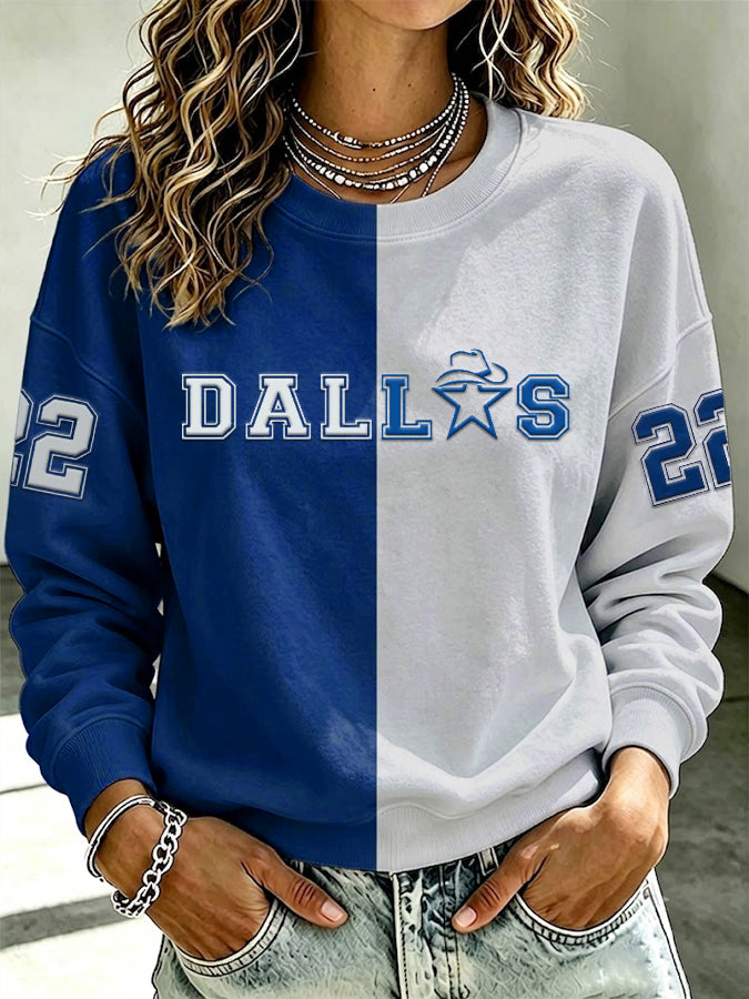 Women's Cowboy Fans Football Printed Casual Sweatshirt