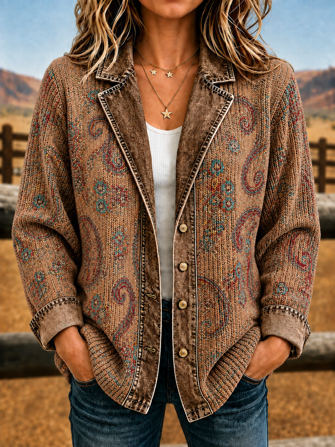 Women Vintage Western Style Jacket