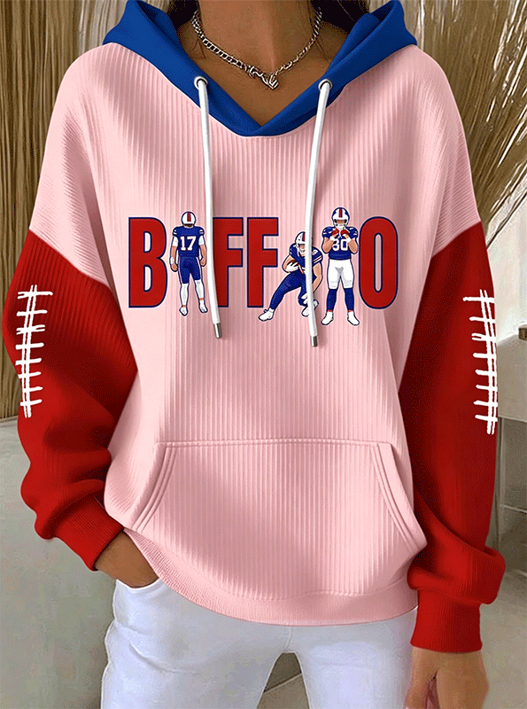 Women'S Football Casual Printed Hoodie