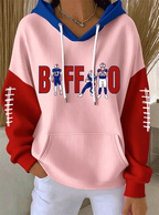 Women'S Football Casual Printed Hoodie