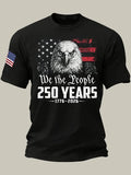Men'S Casual American Founding Celebration Personalized Printed Round Neck T-Shirt