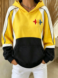 Women's Football Fan Printed Vintage Hoodie