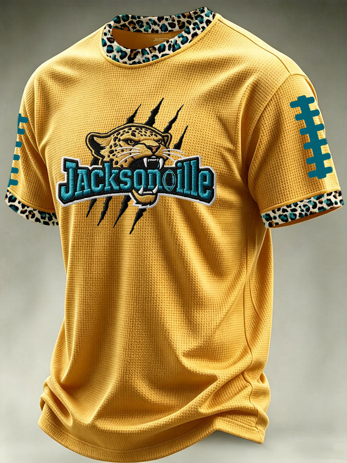 Men'S Football Print Waffle T-Shirt