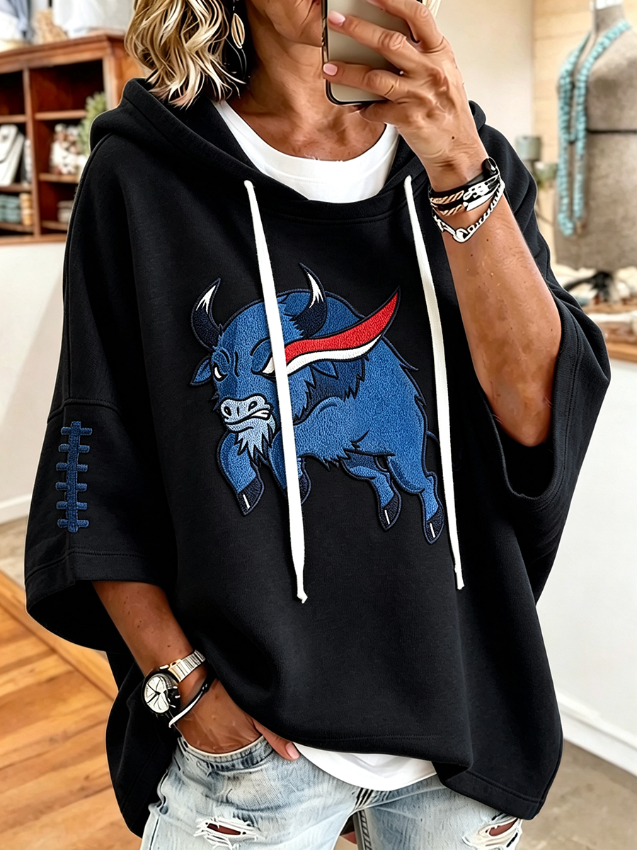 Women'S Go for it! Sports Loose Hoodie