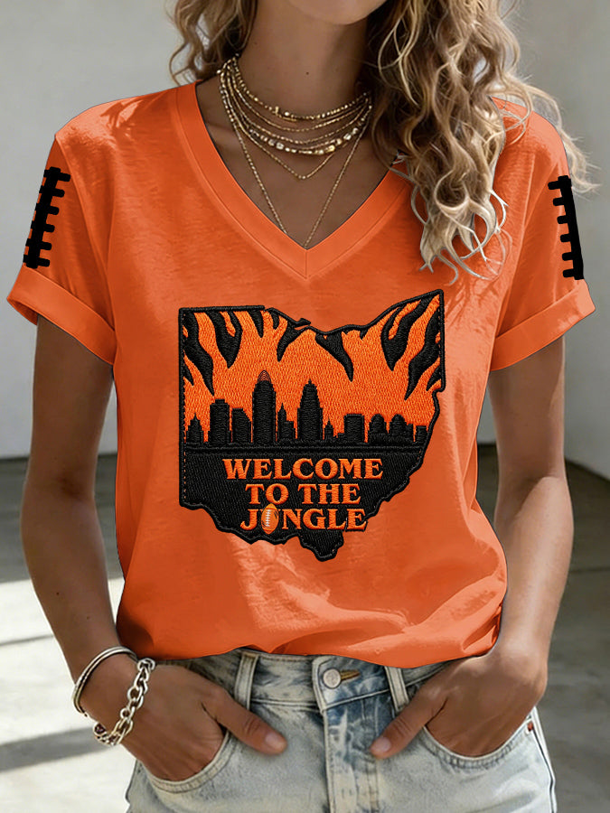 Women's Football Printed Casual Sweatshirt