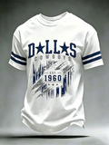 Men'S Casual Cowboys Round Neck T-Shirt