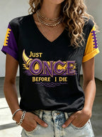 Women'S Football Print Short-Sleeve T-Shirt