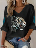 Women'S Football  Print Waffle  Top