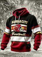 Men's Football Printed Casual Hoodie