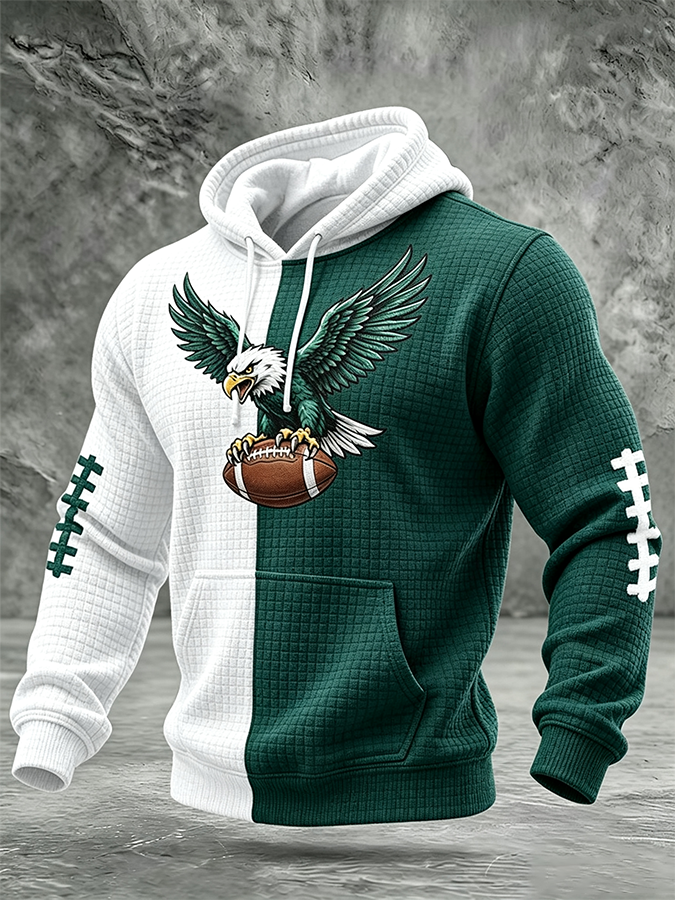 Men's Football Fans Printed Casual Hoodie