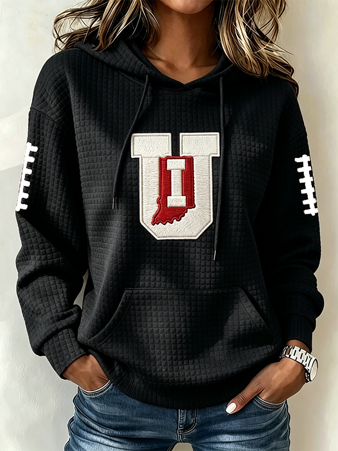 Women's Football Print Sweatshirt