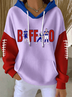 Women'S Football Casual Printed Hoodie