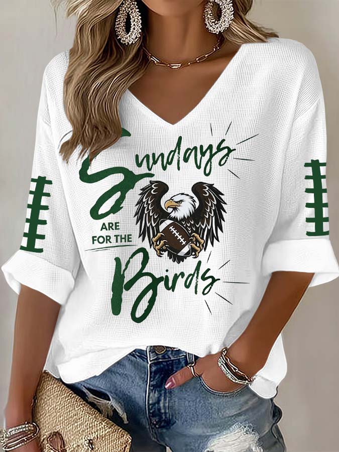 Women'S Retro Rugby Waffle T-Shirt