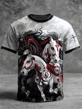 Men'S Western Faith Print Short Sleeve T-Shirt