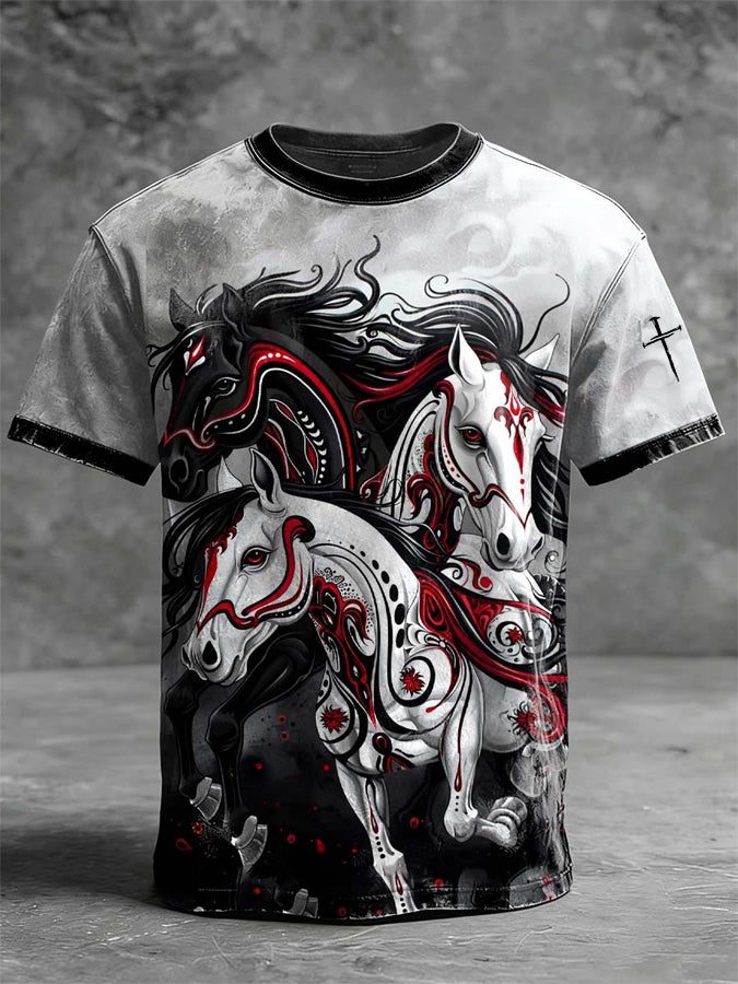 Men'S Western Faith Print Short Sleeve T-Shirt