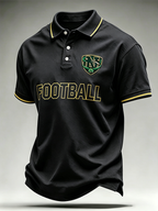 Men'S Retro Rugby Collar Polo Shirt