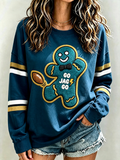 Women's Football Printed Casual Sweatshirt