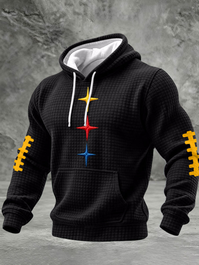 Men'S Football Printed Casual Hoodie