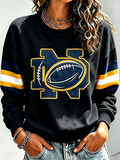 Women'S Retro Rugby Round Neck Sports Shirt