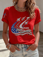 Women'S Casual Patriotic T-Shirt