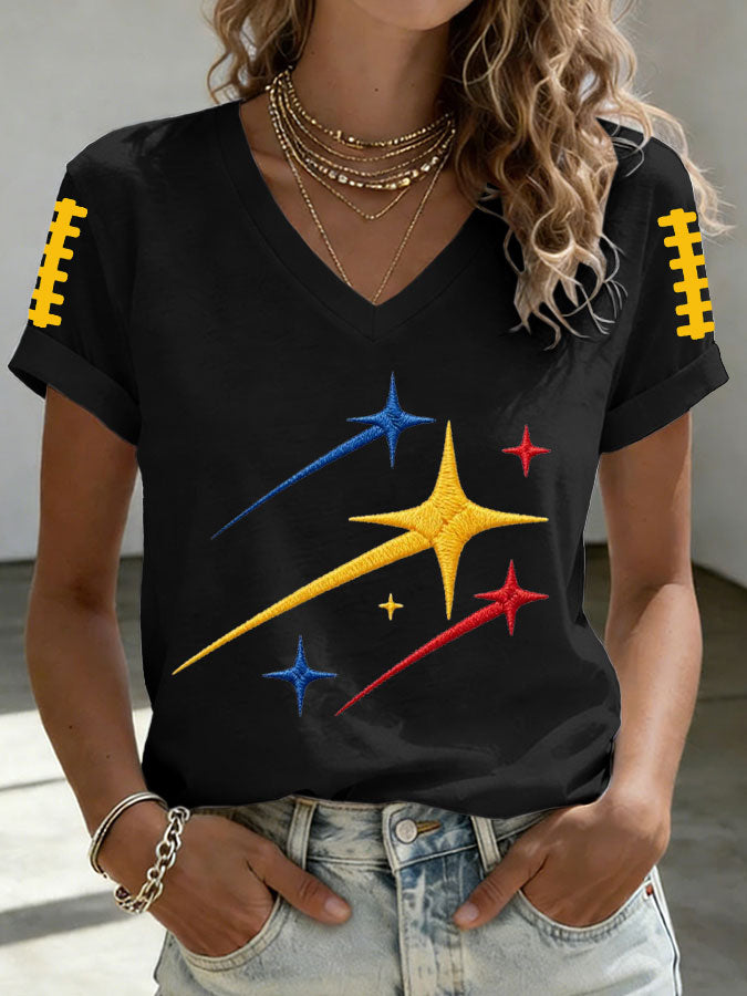 Women'S Football Print Short-Sleeve T-Shirt