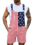 Unisex Retro American Flag Independence Day 250Th Anniversary Commemorative Classic Print Adjustable Shoulder Strap Waistband Shorts