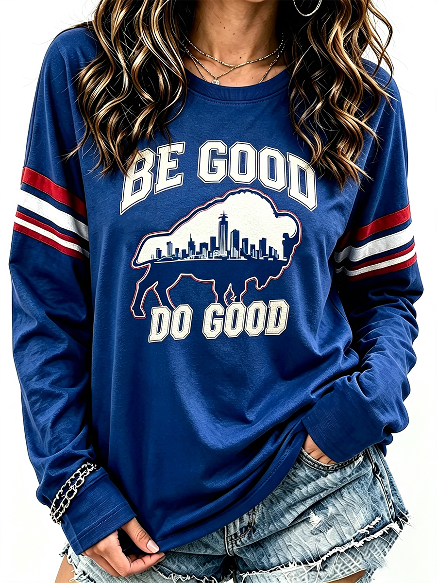 Women'S Football Printed Long Sleeved Shirt