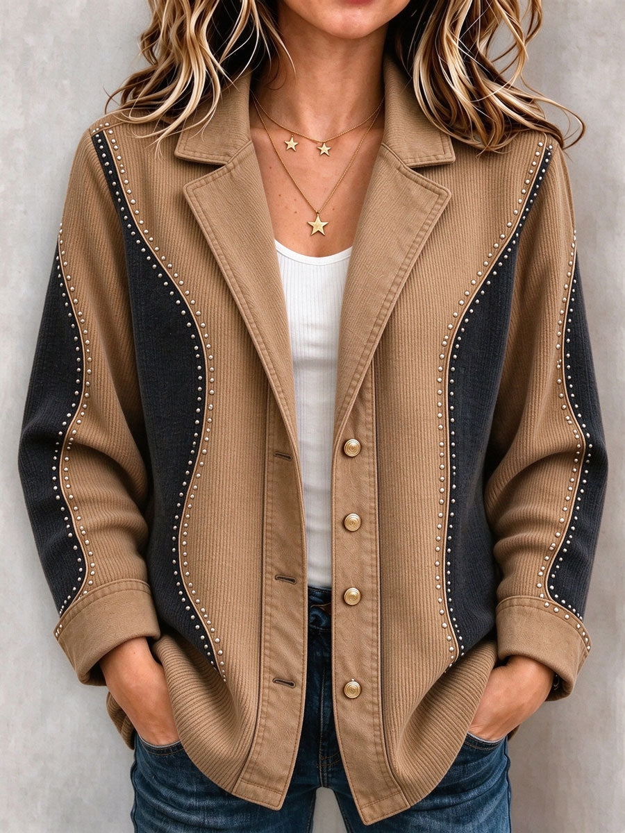 Ladies' Western Style Contrasting Coat