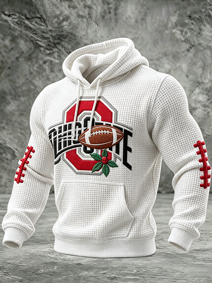 Men'S Rugby Printed Casual Hoodie