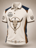 Men's Retro Western Faith Print POLO