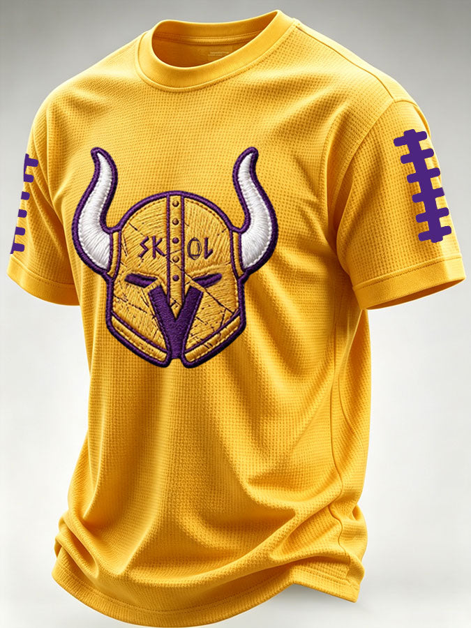 Men'S Football Print Waffle T-Shirt