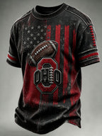 Men's Football Print Casual T-Shirt