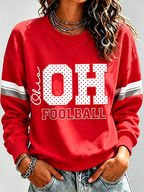Ladies' Rugby Printed Round Neck T-Shirt