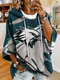 Women'S Vintage Football Print Hoodie