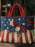 Women'S Retro Independence Day Printed Daily Casual Portable Handbag