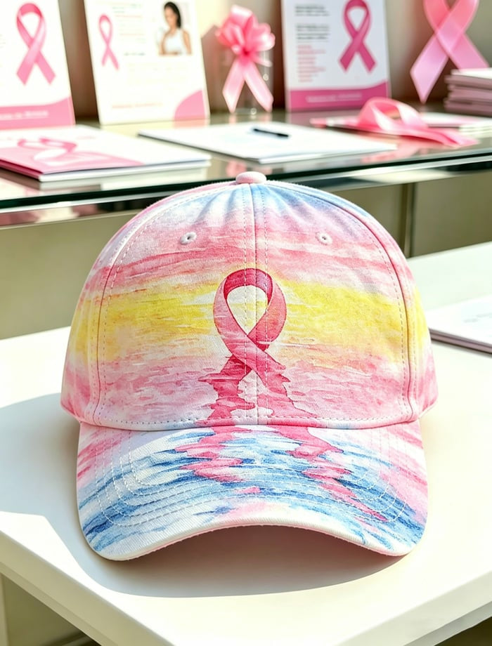 Women'S Casual Breast Cancer Awareness Printing Hat