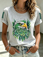 Women'S Retro Football Print T-Shirt