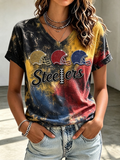 Women's Football Printed Casual Sweatshirt