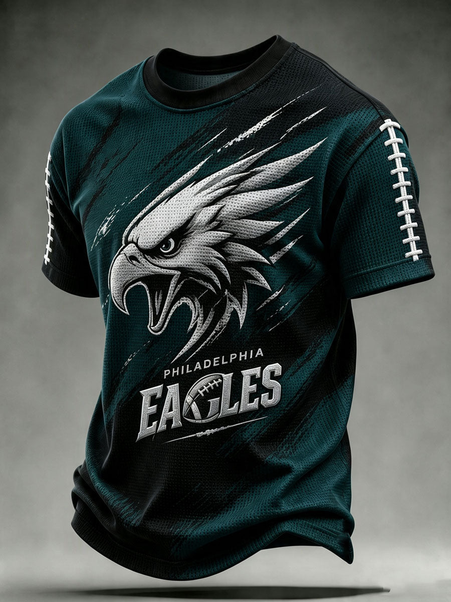 Men'S Football Fan Waffle T-Shirt