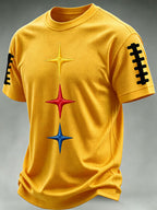 Men'S Football Print Waffle T-Shirt