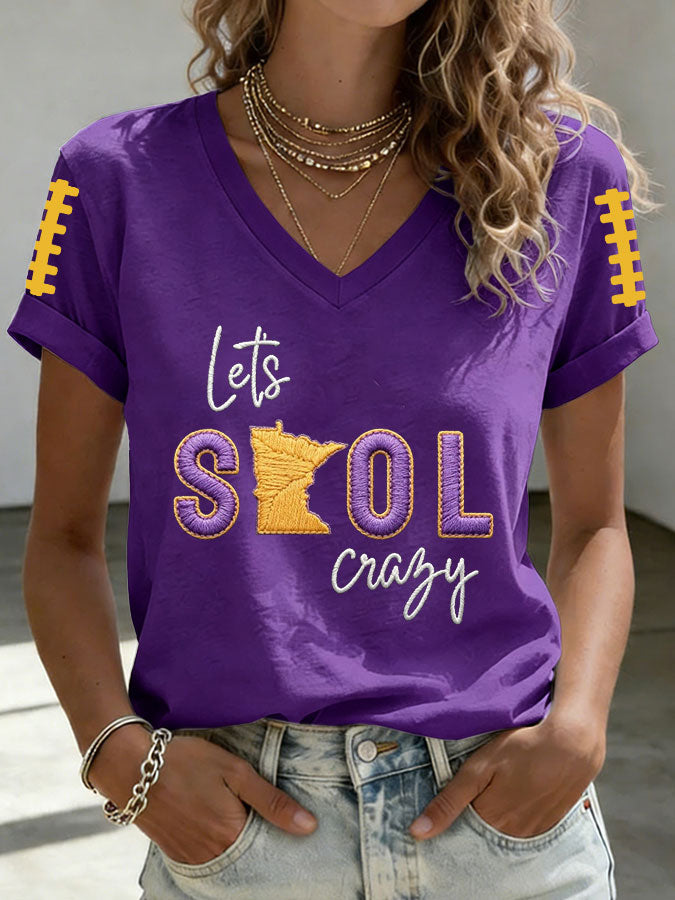 Women'S Football Print Short-Sleeve T-Shirt